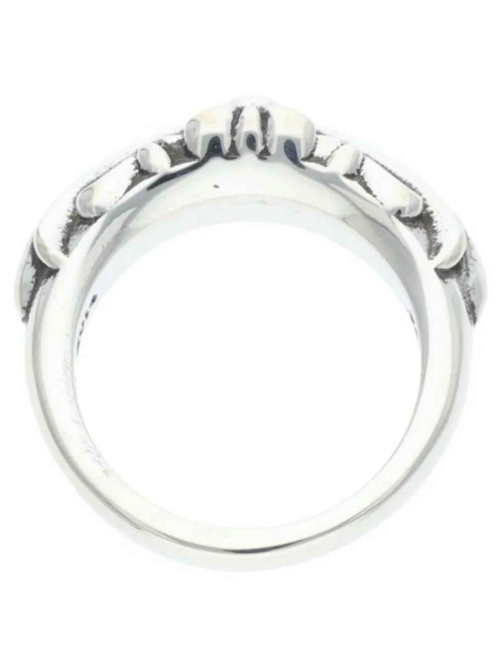 Chrome Hearts Baby Classic Floral Cross Silver Ring